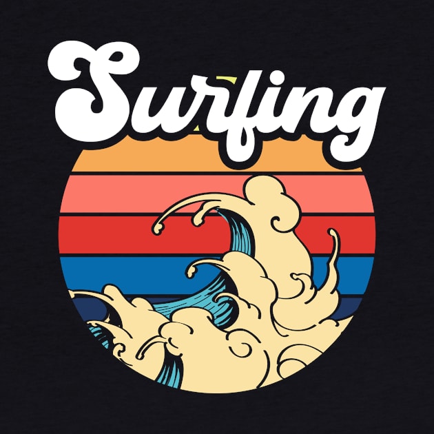 Surfing T Shirt For Women Men by QueenTees